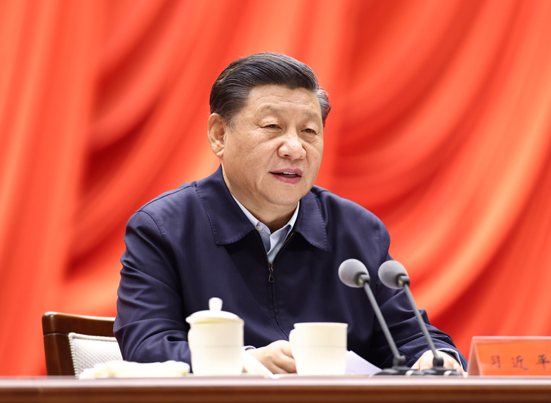 1月11日,省部级主要领导干部学习贯彻党的十九届五中全会精神专题研讨班在中央党校(国家行政学院)开班。中共中央总书记、国家主席、中央军委主席习近平在开班式上发表重要讲话。新华社记者 鞠鹏 摄